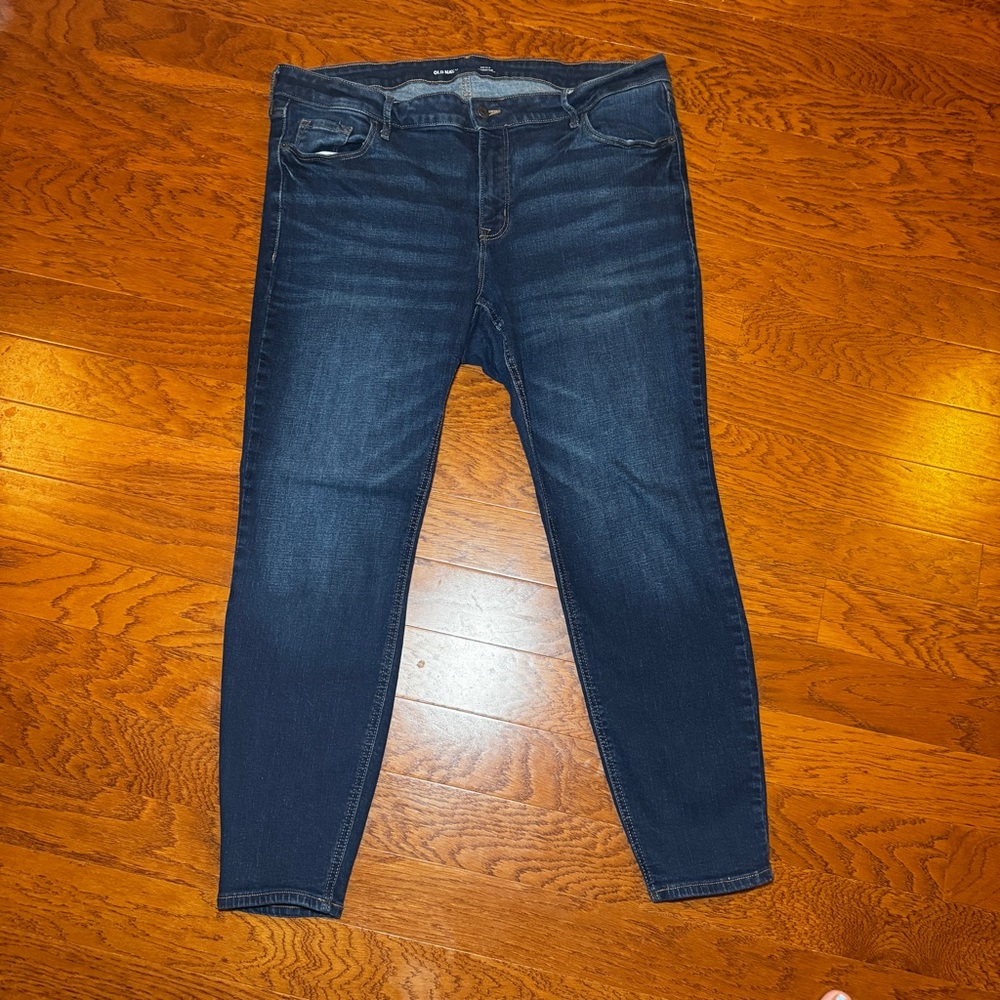 Old Navy Women’s Plus Indigo Mid-Rise Rockstar Super Skinny Jeans Plus Size 20